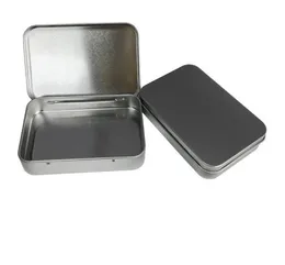 2021 Mały rozmiar zawiasów Tin Box Square Tin Srebrny Pudełko Uszczelnianie Plain Tin Wedding Candy Boxes