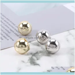 Ювелирные изделия дизайны круглых шариков геометрические серьги текстурированные золотой цвет для женщин Star Casket Hoop Hie Drop доставка 2021 UTED6