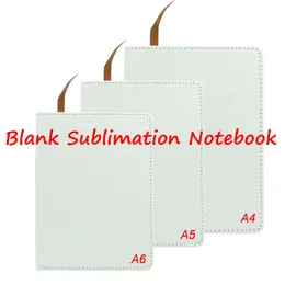 A5 A6 Sublimation Journal Puste Notebook Notatniki Faux Skóra zawiera rdzeń z dwustronnym taśmą niestandardową logo DIY