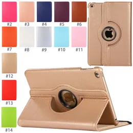 360° Rotation Tablet Case for iPad Mini 1/2/3/4/5, Litchi Texture PU Leather Flip Kickstand Cover with Multi View Angle, 1PCS Min/Mixed Sales