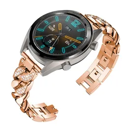 Rostfritt stålband för Huawei Watch GT 2 46mm 42mm GT2 Pro Band Armband för hedra Magic ES 20mm 22mm Metal Wrist Watchbands