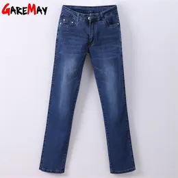 Kadın Jean Ince Femme Pantalona Bahar Düz Yüksek Bel Bayanlar Jeans Artı Boyutu Denim Giyim Pamuk Pantolon 907 210428