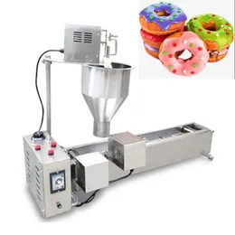 110 V / 220 V Ticari Otomatik Çörek Yapma Makinesi Tek Sıralı Oto Donut Maker 304 Paslanmaz Çelik Oto Donuts 2500 W