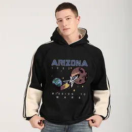 Arizona Man Hoodies Patchwork Sweatshirt Casual Thick Harajuku Tracksuits Men Streetwear Astronaut Couples Clothes 210813