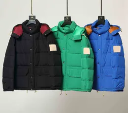 남성 패션 다운 자켓 겨울 코트 남자 다운 파카 문자 인쇄 두꺼운 재킷 코트 야외 스트리트웨어 후드 따뜻한 옷