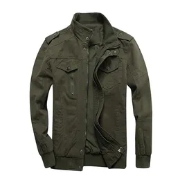 Мужские куртки военные MA-1 стиль армии мужской бренд одежда бомбардировщик джинсы плюс размер M-6XL уличная одежда хлопок 211214
