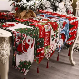 クリエイティブなクリスマステーブルランナークリスマスパーティーの装飾テーブルランナーリビングルームダイニングテーブルホームデコレーションロン