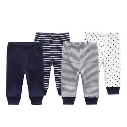 4PCS / Lot Baby Långbyxor Born Boy Girl Toddler Kläder 6m 9m 12m Kläder ROUPAS DE Byxor Tillbehör 211028