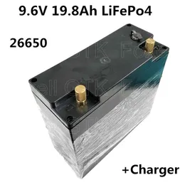 充電式26650バッテリーパック9.6V 20AH LifePo4太陽エネルギー貯蔵システム電気ツール緊急照明+充電器