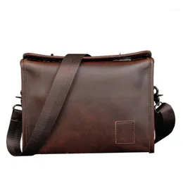 Summer Men's Korean Style Fashion Business Casual Pu Leather Bag 10 Inch Shoulder Crossbody Office Notebook Bolso Cuero1