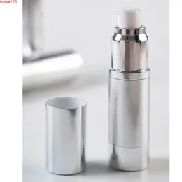 15/30 / 50ml UV Silver Cosmetic Cosmetic Airless Bottle Tratamiento de plástico Viaje Botellas de recargadoras 100pcs / lotgoods