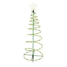 Lawn Lamps 1pc Christmas Tree Lights Solar Powered LED Xmas Flickering String Decoration For Home Year267N