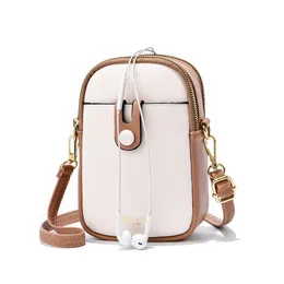 女性の電話バッグデザイナーショルダーバッグファッションPUレザーメッセンジャークロスボディパック女性のショッピングの財布小さなポケット屋外パック
