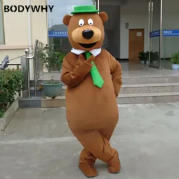 Mascot Costumes Factory sale hot mascot adult size cartoon plush yoga bear brown bear mascot costume Halloween costume Christmas