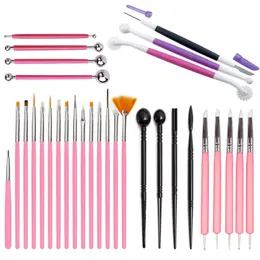 4/5/6/7/8 / 15pcs Cake Borste Blomma Modellering Ball Tools Tillbehör Multifunktions Icing Pastry Målning Sugarcraft Tool