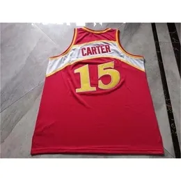 2324rare Basketball Jersey Men Youth women Vintage 15 Vince Carter High School Size S-5XL custom any name or number