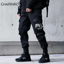 Chaifenko hip hop cargo byxor män mode hajuku harem byxa svart streetwear joggare sweatpant multi-pocket casual mens byxor 211112