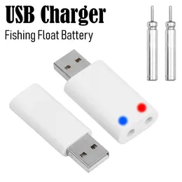 2 Pcs Fishing Float Rechargeable Battery CR425 USB Charger For Electronic Floats Batteries Night Accessories Tackles