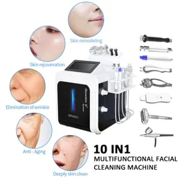 10 in 1 oxygen spray hydra dermabrasion facial skin care machine skin scrubber eye lift Hydradermabrasion facial SPA beauty equipment