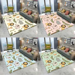 High Quality Rug Children's Flannel Carpet Animal Puzzle Game Learn for Baby Play Non-slip in Tapis