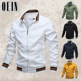 OEIN Mens Fashion Jackets and Coats Men's Windbreaker Bomber Jacket Autumn Men Army Cargo Outdoors Clothes Casual Wear 211214