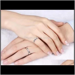 Jewelrywedding Jewelry Charms Austrian Crystal Engagement Couple Rings Ladies Gift Drop Delivery 2021 Clebk