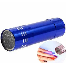 Home Mini 9 LED UV Flashlight Ultraviolet Vandring Torchlight Ultra Violet Money Detection Lamp Light With Box Free DHL