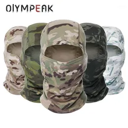 Passamontagna mimetico tattico Maschera integrale sciarpa Escursionismo Ciclismo Caccia Esercito Bici Copricapo militare Tappi Maschere