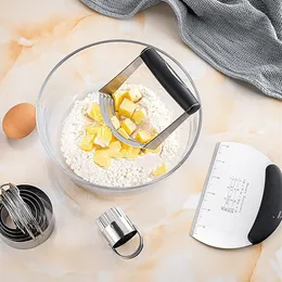 NewStainless Steel Pastry Blender Flour Powder Cream Oil Mixing Machine Manual Kitchen Whisk Tool Baking Pastry Mixer Tools Ewe6662