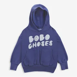 Jesień Zima Bobo Dzieci Bluza Bluza Marka Marka Dzieci Ubrania Purpurowy List Deseing Girls Hoodie 211029