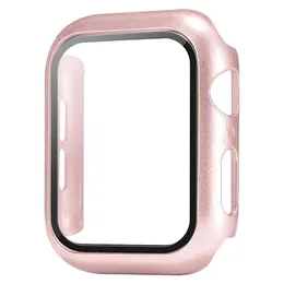 Smart Watch Case Screen Protector PC 360 Pełna ramka zderzaka Matte Hard Case Apple Iwatch Series 7 6 5 4 3 SE 38mm 42mm 44mm 40 mm 41mm 45mm Pokrywa ochronna z pudełkiem