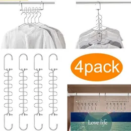 4PCS Magic Kläder Wonder Metal Hangers Closet Rack Hooks Space Saver Organizer Fabrikspris Expert Design Kvalitet Senaste Style Original Status