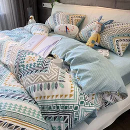 Постельные принадлежности Богемья женские набор 100 хлопчатобумажных кроватей на кровати спальни детские роскошные кроватки кроватей домашний текстиль Национальный стиль покер