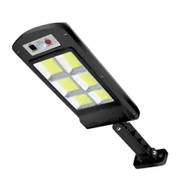 Solar Street Lampa LED-sensor Solar LED-lampa 500W / 6000K Vattentät med fjärrkontroll Perifer vägglampa ASD88 Y1119