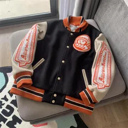 Varsity Beyzbol Ceket Erkekler Giyim Kadın Bombacı Katlar Harajuku Racer Street Giyim Motosiklet Teknik Giyim Markası Parkas kırpılmış 2021 Erkekler 1 02EJ