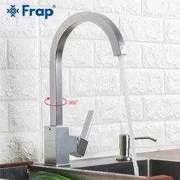 FRAP Arrivo e acqua fredda rubinetto lavello cucina Spazio Alluminio Miscelatore acqua Rubinetto rotazione 360 gradi YF40010 211108