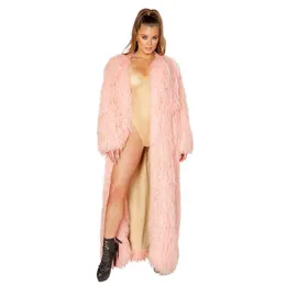 style radish silk coat Long British artificial fur female Mr 211207
