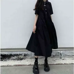 Street Japanese Lolita Dress Womens es Spring Autumn Women Long Midi Kawaii Vintage Black Chic Xxl 210630