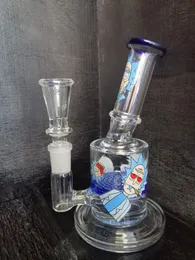 Bong dab teçhizat su boruları kalın cam petek perc mavi bongs heady mini boru balmumu pistleri dhpingshop satış