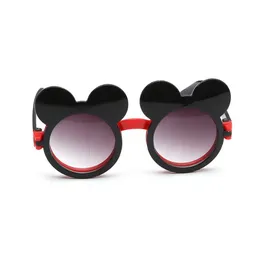 Ins Fashion Children Cartoon Sunglassesかわいい子供アニマルイヤースタイルアダムブラグラス男の子の女の子は屋外ゴーグルS1068をひっくり返すことができます