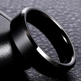 Klaster pierścienie Juchao Pierścionek Moda Mężczyźni Titanium Black Jewelry Anel