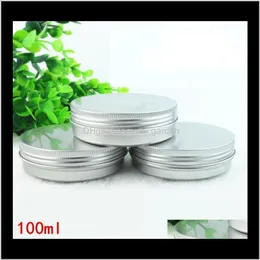 Boxes Packing Office School Business & Industrial Drop Delivery 2021 100Ml 100G Multi-Colored Round Aluminum Cans Screw Lid Metal Tins Jars E