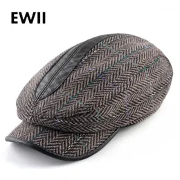 Berets Klassische Wolle Für Männer Mode Boy Caps Winter Vintage Schirmmütze Frauen Casual Warme Flache Hüte Touca Feminina