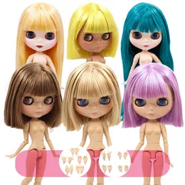 ICY DBS Blyth doll 1/6 Joint Body white and tan skin BJD matte face or glossy face Q0910