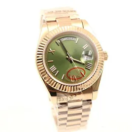 Titta på 18K Gold President Sapphire Cystal Roma Number Mens Watches Automatisk mekanisk rörelse Male Wrist Watch Relo Reloj
