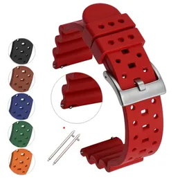 20mm 22mm 24mm Gomma fluoro Gomma Quick Strap a sgancio Donne Uomo Sport Diving Watch Braccialetto per Samsung Huawei GT 2E Seiko H0915