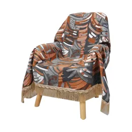 Domowe koce ponadgabarytowe rzut na krzesło pokrywy z frędzlami bawełny Lightweight 145 "* 170 cm oddychający dekoracyjny łóżko koc 5 kolorów