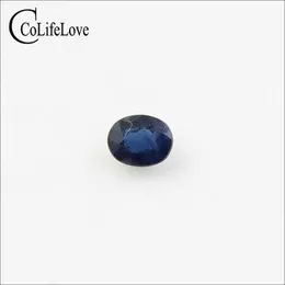 3 mm * 4 mm Naturlig kinesisk safir ädelsten 100% Real Natural Dark Blue Sapphire Loose Gemstone H1015