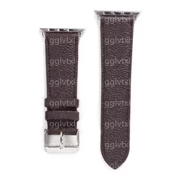 Üst Tasarımcılar Watchbands İzle Kayış Band 42mm 38mm 40mm 44mm IWatch 1 2 3 4 5 6 Bantlar Deri Kemer Bilezik Tasarımcısı Moda Bileklik Baskı Çizgili Lüks Watchband