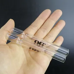 OG Glass Straw pyrex tubo tubo roller de mão -de -vapor Filtros de cigarro Filtros de um rebatedor para fumar Bat Tobacco Hookah Heady 10cm reutilizável